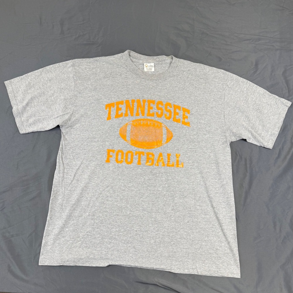 Vintage Tennessee Football T-Shirt Mens XXL Gray The Cotton Exchange USA Made